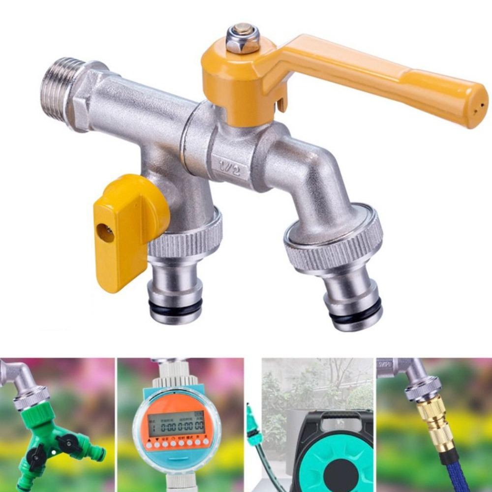 2-Way IBC Water Tank Connector Ball Valve Irrigation Brass Tap Joint  Cold Climates