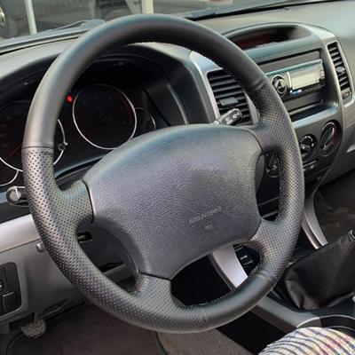 DIY Original Car Custom Steering Wheel Cover For Toyota Land Cruiser Prado 120 Leather Braid For Steering