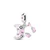Fit Original Charms Bracelet 925 Silver Plated Pendant Pink Series Heart Flower Spring Butterfly Bead Women DIY Jewelry Making