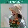 Sun Fashionable Beige Hat For Women Wide Brim Fisherman Hat Lightweight And Breathable