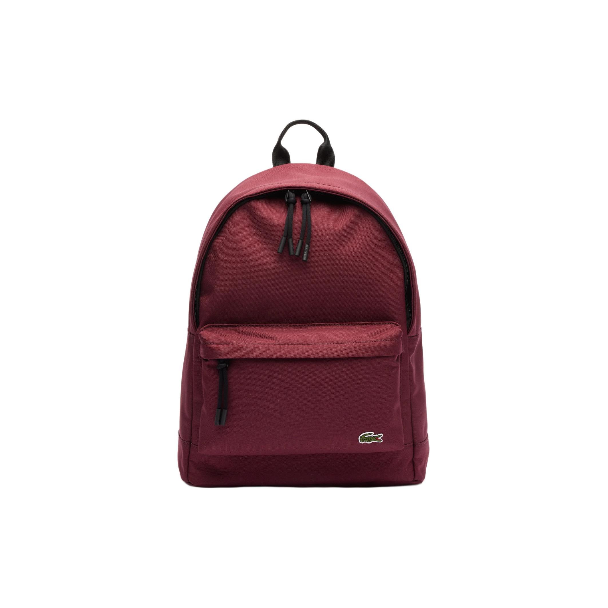 Lacoste Front Logo Zip Backpack Unisex Backpacks Red NH4099NEM94 Red