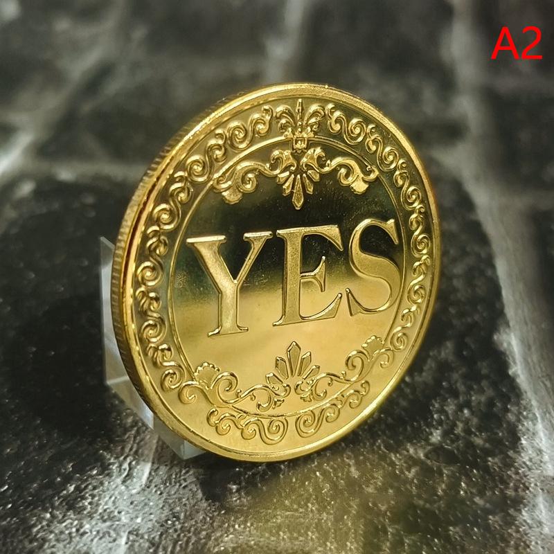 

Креативная коллекционная монета из сплава «Да или нет», монета с решением, художественная коллекция, двухсторонняя подарочная памятная золотая монета A2
