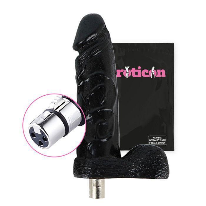 Gode - Eroticon - Noir - Insertion 17,5 cm - Connecteur 3XLR - Unisexe