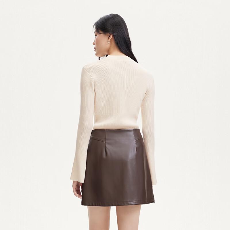 VEROMODA V-Neck Slim Fit Flare Long Sleeve Knit Sweater