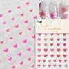 Cat's Eye 5D Gradient European Love Gem Wing Crystal Geometric Colorful Self Adhesive Nail Art Stickers Manicure Decals