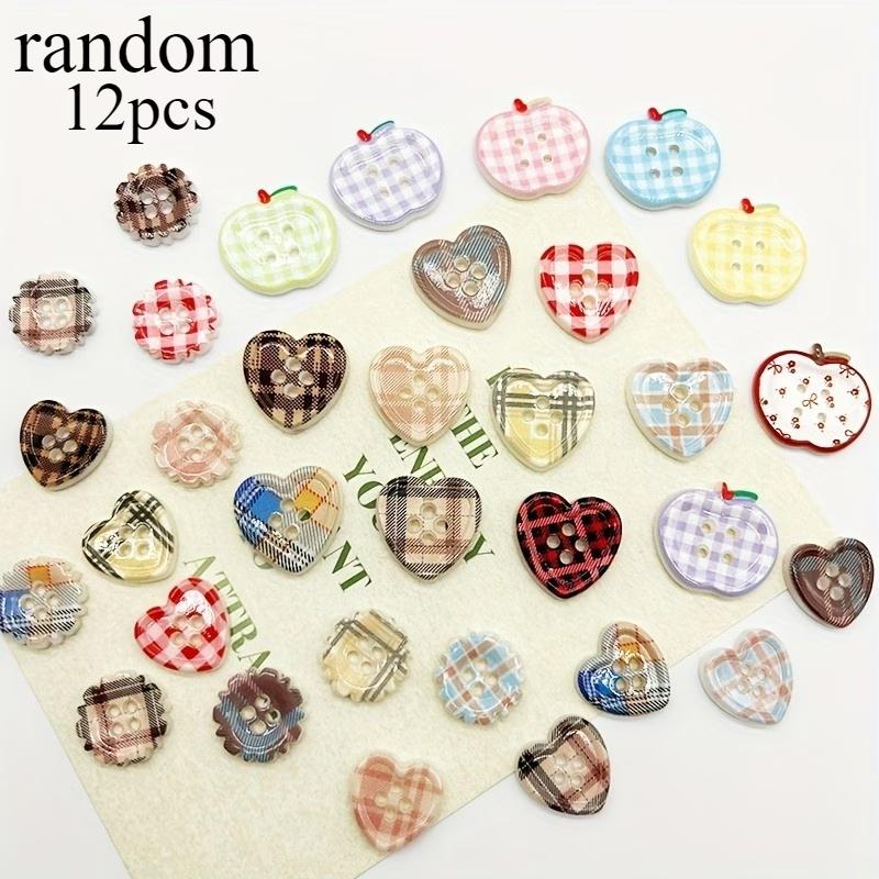 12 Retro Checkered Button Decorated Novel Fridge Magnets, Suitable for Home Use, Refrigerator and Kitchen Magnets