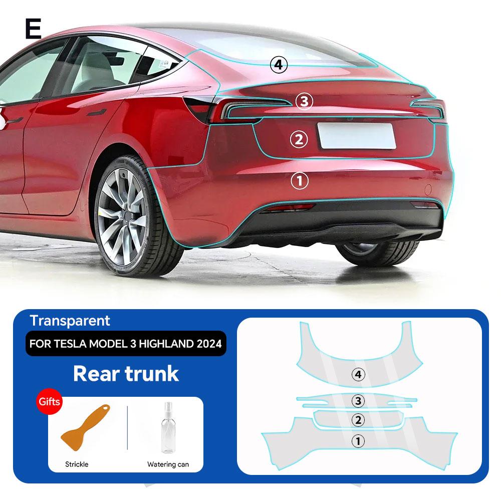 TPU Invisible Car Paint Protection Film for Tesla Model 3 Highland 2025 2025-Up Anti-Scratch Clear Bra PPF Car Accessories
