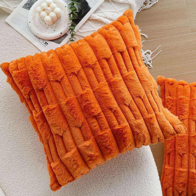 

Imitation Rabbit Fur Pillowcase Thick Straight Pillow Living Room Sofa Cushion Pillow Bay Window Soft Decoration 30x50cm [Pillowcase only]