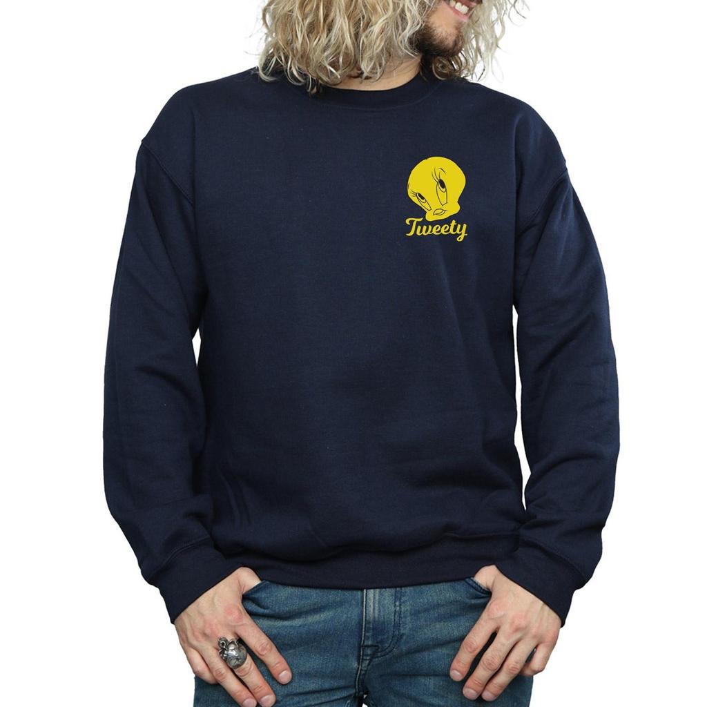Looney Tunes Mens Tweety Pie Head Sweatshirt