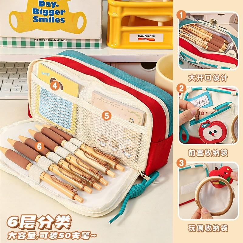 Cute Food Theme Pencil Bag Pencil Case Large Capacity Student Stationery Box