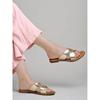 Shoetopia Women'S Flat-736 Flat Sandal-5 Kids Uk (Flat-736-Golden)-Eu38