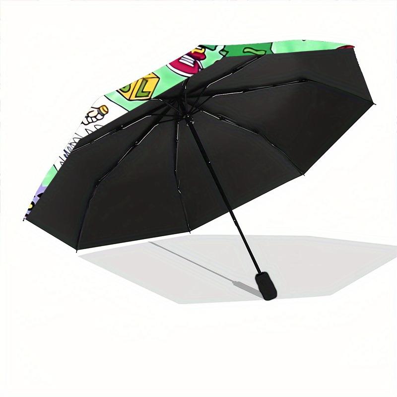 Rugrats Go Wild Automatic Umbrella - Foldable with 8 Iron Ribs, Portable for Outdoor, Gift, Outdoor Umbrell, Playful Accessory, Durable High