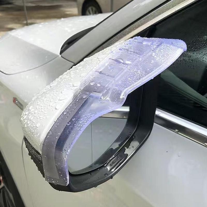 2 Stück Universeller Auto-Rückspiegel-Regen-Augenbraue Auto Auto Rückspiegel Seite Regen Schnee Schutz Sonnenschutz Blende Protector PVC