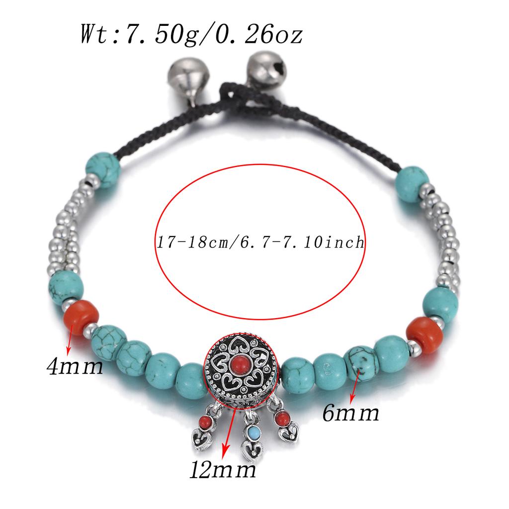 Ethnic Nature Stone Nepal Copper Beads Bracelet Women Men Vintage Tibetan Buddhist Mantra Hand Prayer Wheel Bracelets Zircon