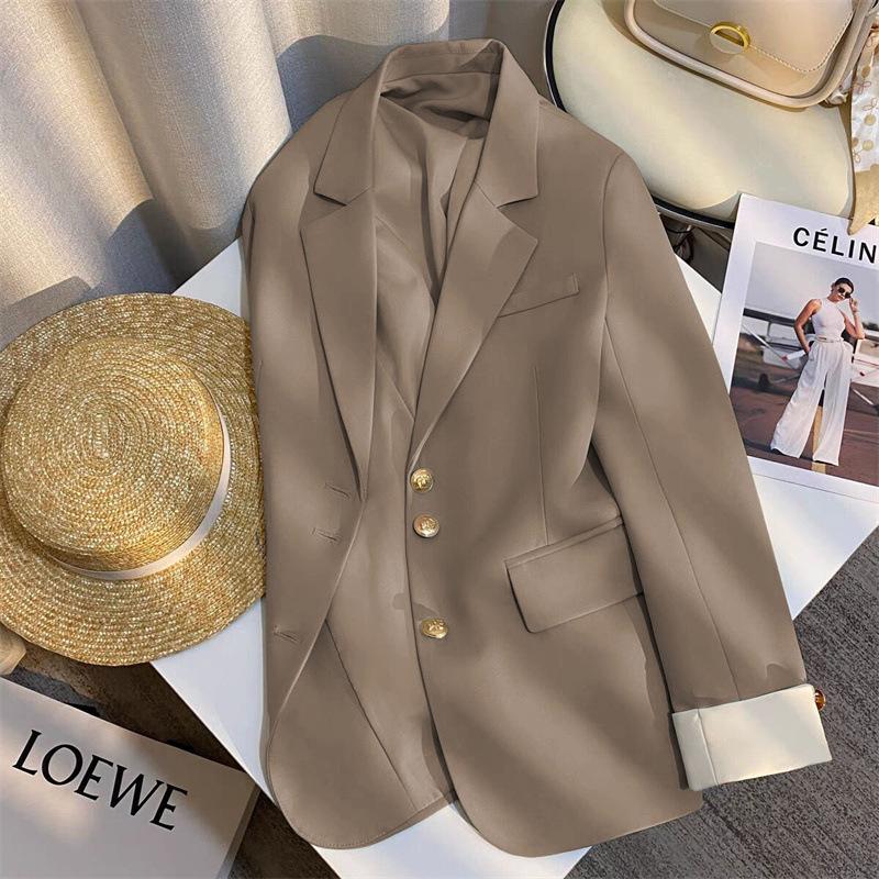 2026 Spring High-End Women's Blue Chic Suit Jacket - Korean Style