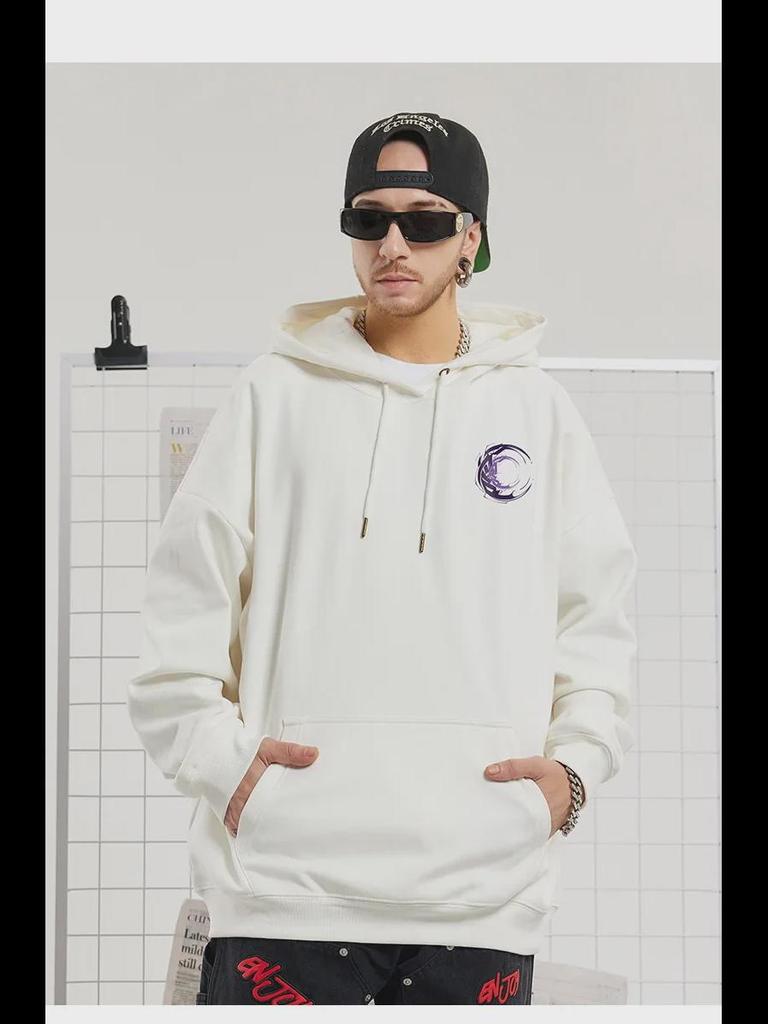 Men's Autumn Fashion Hooded Sweatshirt, National Trend, Plus Size (8XL), Velvet Lined, Couples Jacket.