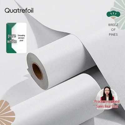 Quatrefoil Self-Adhesive White Wall Sticker Wallpaper