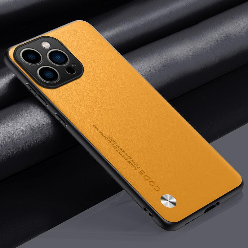 EUCAGR Luxury Ultrathin Leather Phone Case For iPhone 16 15 14 13 12 11 Pro Max XR XS Max Plain Skin Shockproof Soft Back Cover