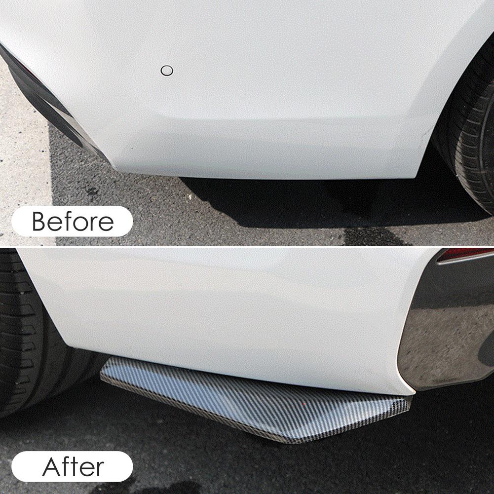 2pcs Universal Car Front Rear Car Bumper Strip Carbon Fiber Enveloping Anti-collision Spoiler Carbon Fiber Winglets