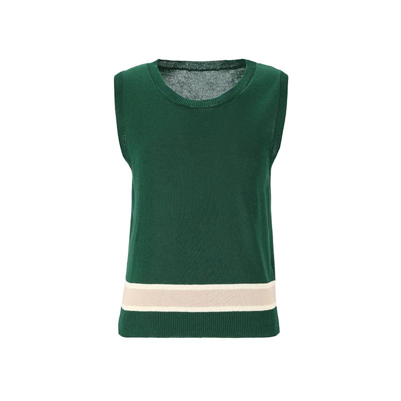 SOUP Contrast Hem Sleeveless Knit (Oy5Skt4)