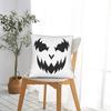 Horror Pumpkin Face Halloween Square Pillow Case  Cushion Cover Novelty Zipper Decorative Pillowcase for Home 18"