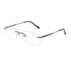 RSINC Men Rimless Eyeglass Metal GUN BLACK 857134 C1 53-17-138 IB-7 3E-JBY9-2RKP