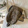 Leopard Print Backpack Casual Daily Use Trendy Street Style Lightweight Backpack for Women with Tassel Detail for School Travel and Everyday Outings