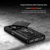 KEYSION Shockproof Armor Case for Itel A90 4G Silicone+PC Slide Camera Lens Protection Ring Stand Phone Back Cover for Itel A90