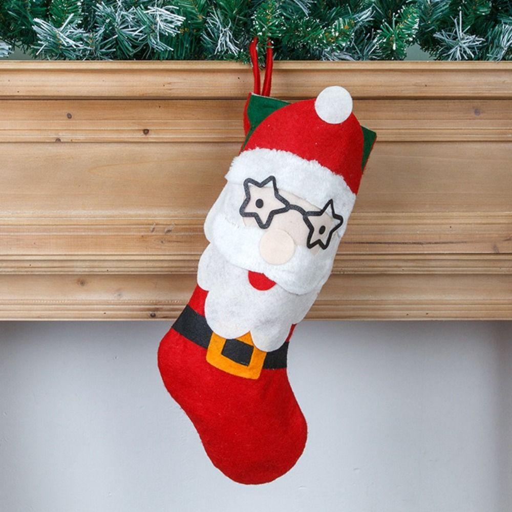 Cute Fireplace Decor Socks Hanging Christmas Gift Bags Christmas Decor Christmas Stocking  Home