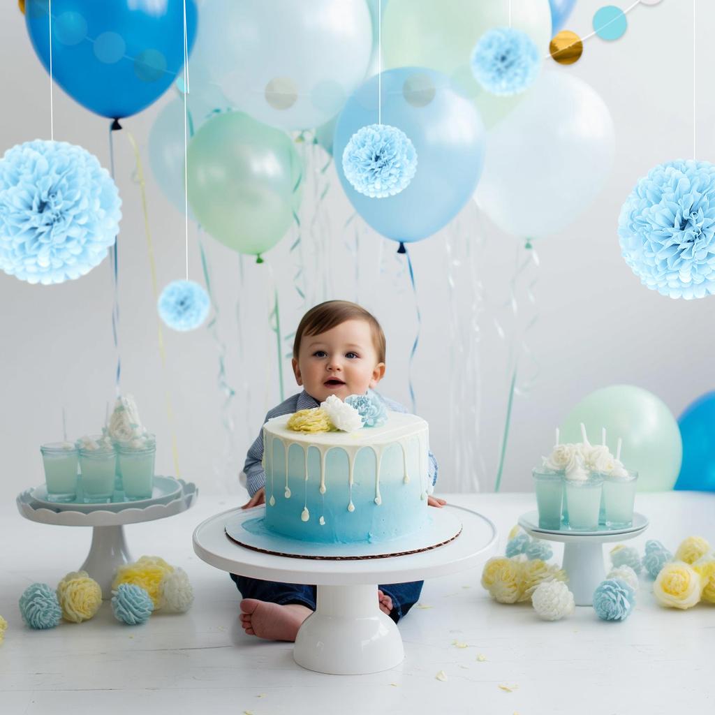 7.8inch Pom Pom Paper 0pcs Hanging Flowers Pom Pom Paper Balls Paper Poms