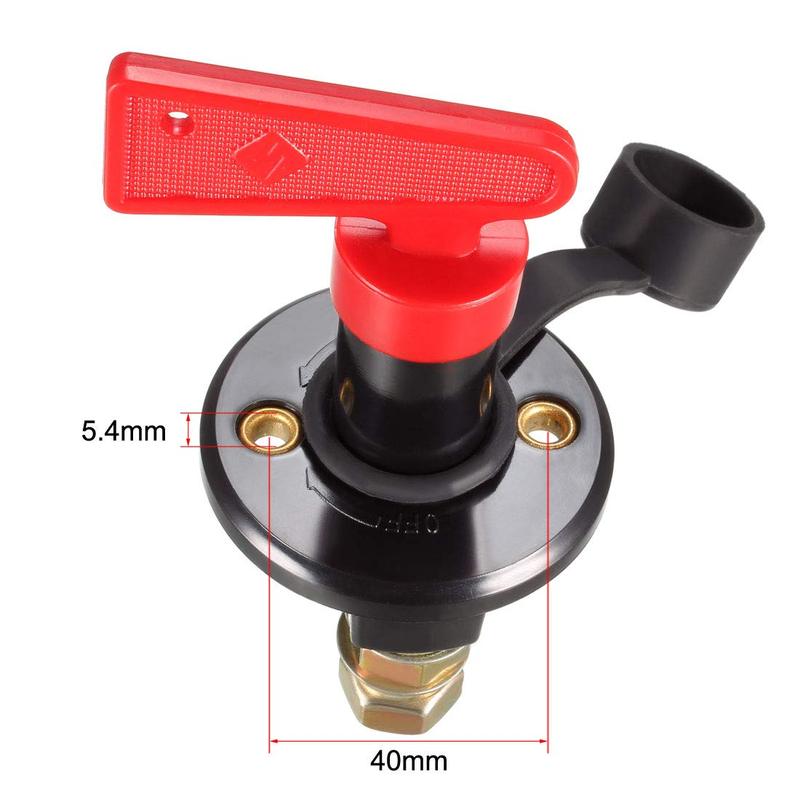 Rotary Battery Disconnect Switch Isolator Cut OFF Battery Power Switch DC 60V/400A ON/OFF for Marine Boat RV ATV 1pcs