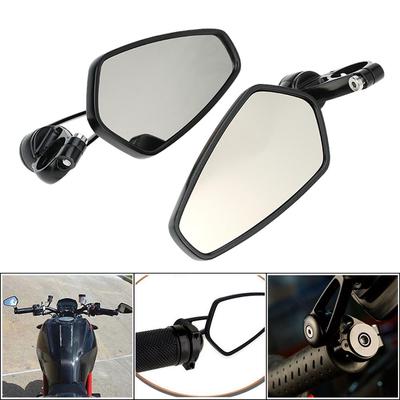 Pair of Motorcycle Universal 7/8" Handle Bar End Rearview Mirror