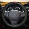 Customized Car Steering Wheel Cover Black Suede Steering Wheel Braid For BMW M Sport M3 E90 E91 E92 E93 E87 E81 E82 E88 X1