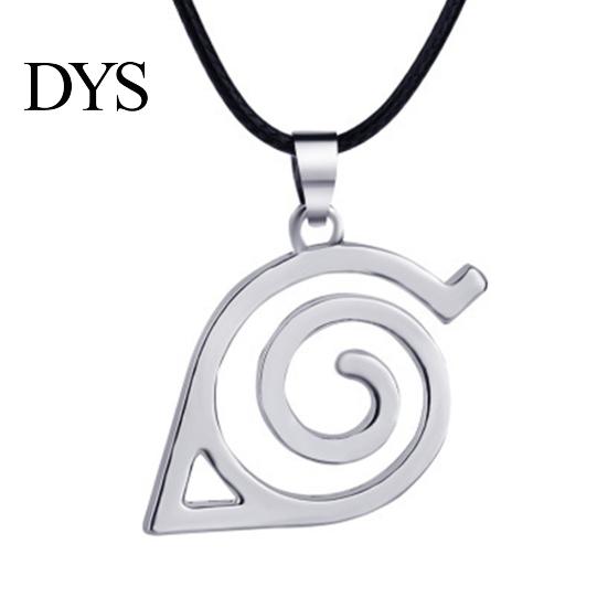 Unique Unisex Metal Anime Naruto Logo Pendant Necklace Cosplay Hokage Accessory
