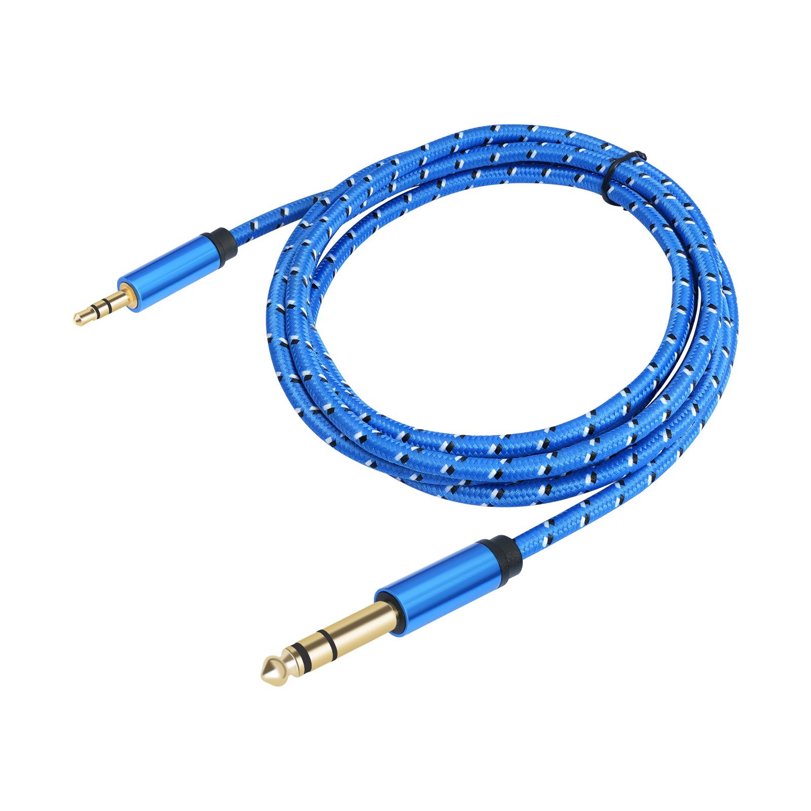 

Flexible Cable Convenient Cable 1/2/3m Convenient Cable 3.5mm to 6.35mm Male Male Cable Perfect for Music Enthusiasts 2M синій