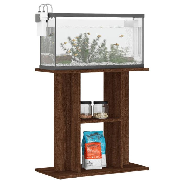 VidaXL Support pour aquarium chêne marron 60x30x60cm bois d'ingénierie 833574