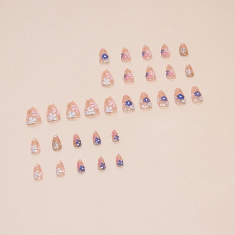 Small Fresh Piece Wearing Nail Removable Nail Patch Short Almond Nail Almond Fake Nail