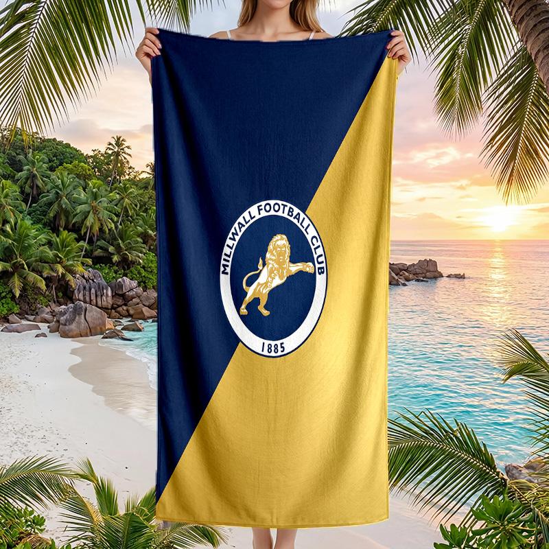 Millwall Football Beach Towel Soft Microfiber Summer Towel Quick Dry Absorbent Towel for Beach Swimming Pool Travel