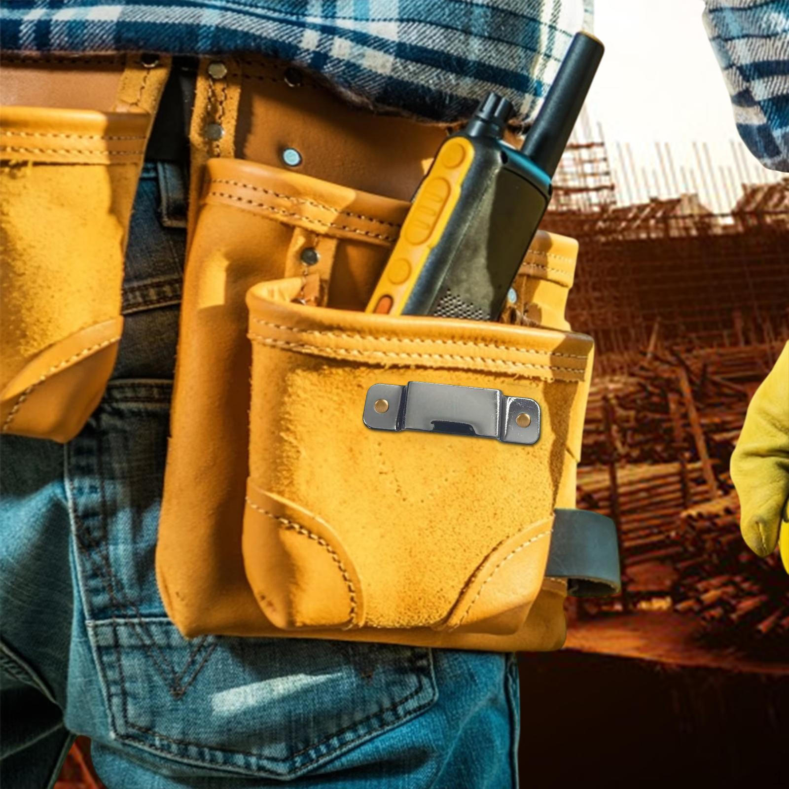 

10 штук в упаковке зажимов для ремня для рулетки, креплений для сумок с инструментами, железных конструкций Silver Gray