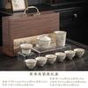 Plant ash Kung Fu tea set, household light luxury retro ceramic tea set, the whole set of annual meeting awards and commemorative gifts