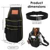 Tool Bag with 32 Inch Belt Multi-Purpose Tool Holder Organiser 600D Oxford Fabric for Carpenter Gardener Builder and DIY Enthusi