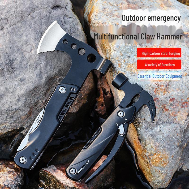 High-Hardness Outdoor Multi-Tool: Folding Pliers, Wrench, Hammer, Sun Ring Twist Core