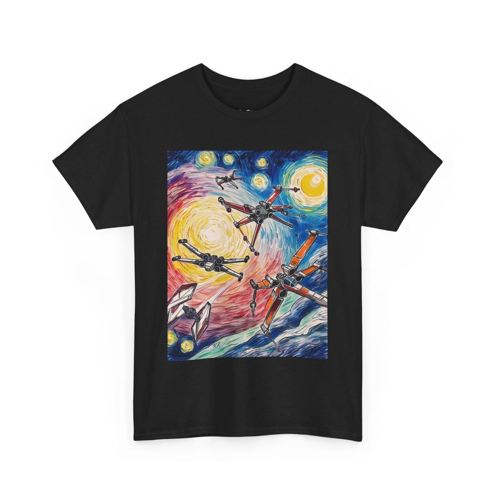 Starry Night Unisex Tee, Fighters Starry Night Van Gogh Shirt 2XL
