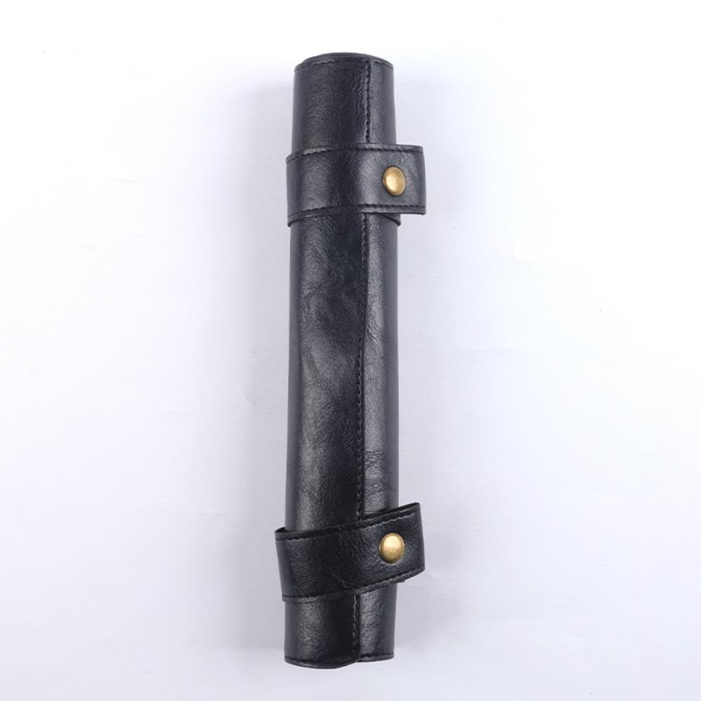 

Зовнішня складана сумка для зберігання на блискавці, килимок для розкачування зі шкіри PU, м який оксамитовий тримач-сверток, кисет чорний