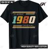 Men Vintage The Best Birthday Gifts Old 46th Birthday T Shirt Summer 46 Year Classic 1980 Limited Edition TShirt Unisex Clothes
