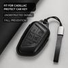 Leather Car Key Cover Case Protection Shell Keychain For Cadillac Ct4 Ct4-V Ct5 C8 Corvette Lyriq