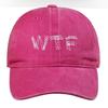 Unisex Washed Cotton Embroidered WTF Baseball Cap - Outdoor Duckbill Design