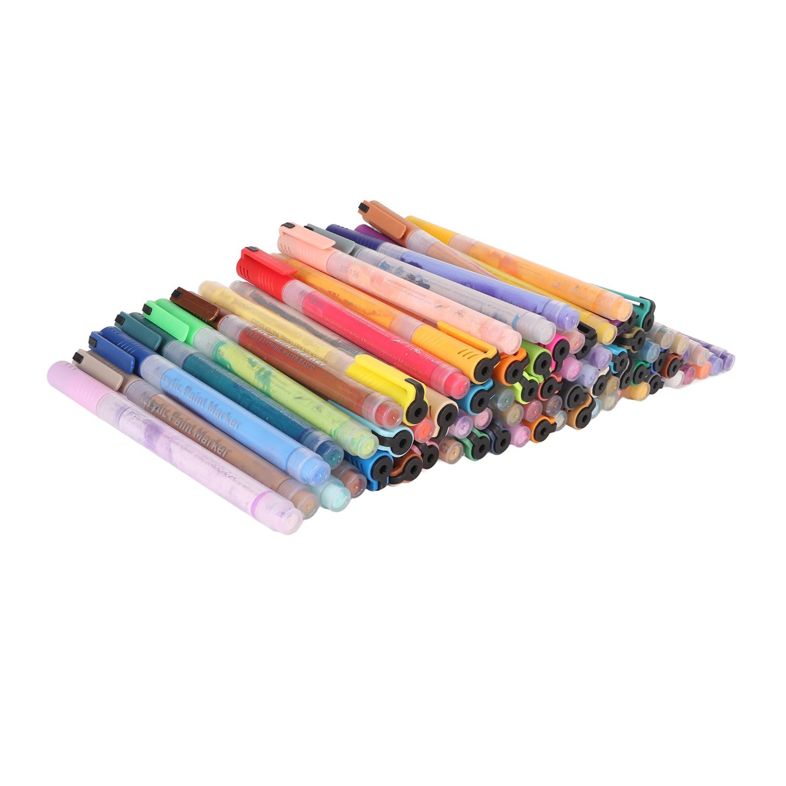 

72 шт. акриловых маркеров разных цветов, водостойкие, быстросохнущие, с фибровым наконечником, граффити-маркеры для