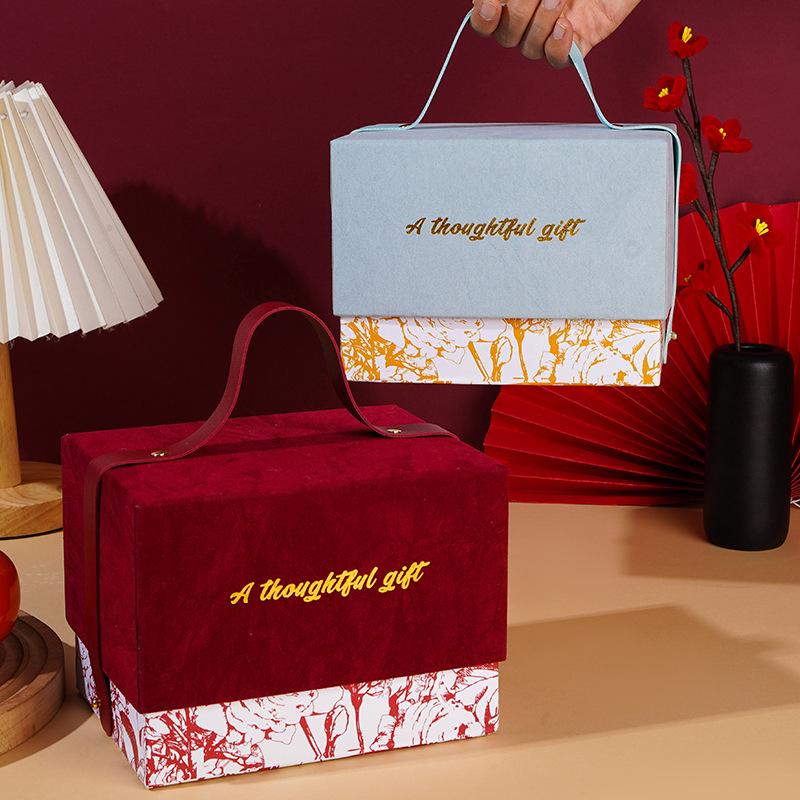 Velvet Wedding Favor Candy Box - Moshang Huakai Rectangular Gift Packaging