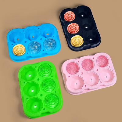 Factory D Rose Models Sphere Ice Molds Ice Ball Mold Ice Cube Tray Ice Box Summer Home Round Silicones Ice Trays